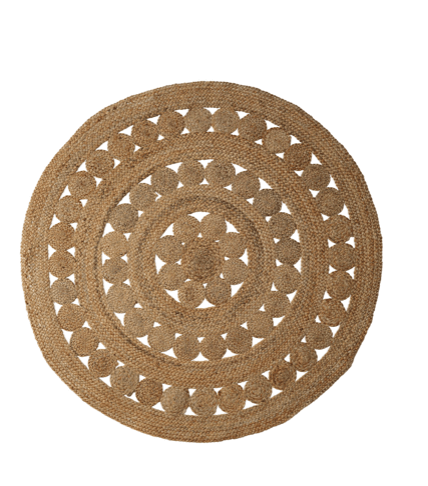 Serena & Lily natural round jute rug