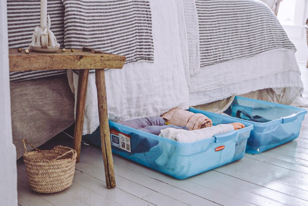 How To Organize a Small Space with Storage Bins • Craving Some