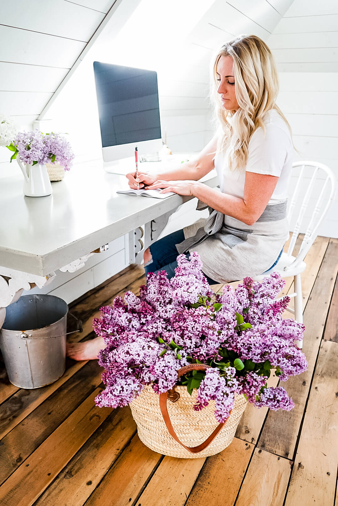 good habits good habits with French Market bag and lilacs