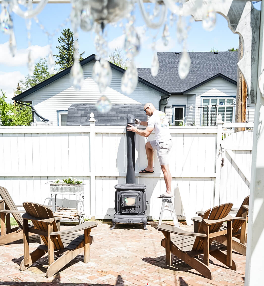 outdoor patio fireplace