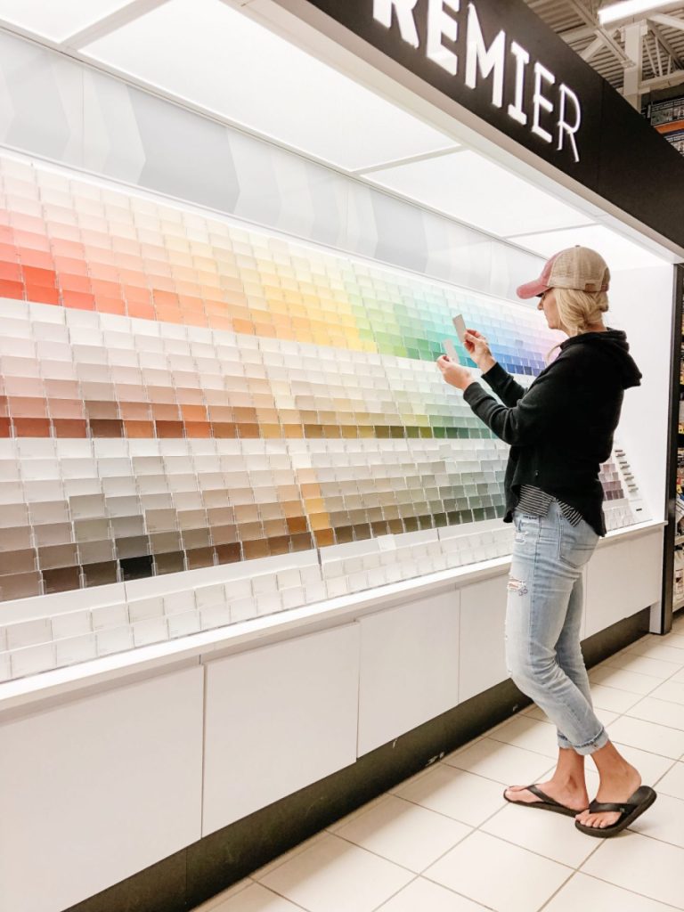 Paint-sample-selection picking colours for your home