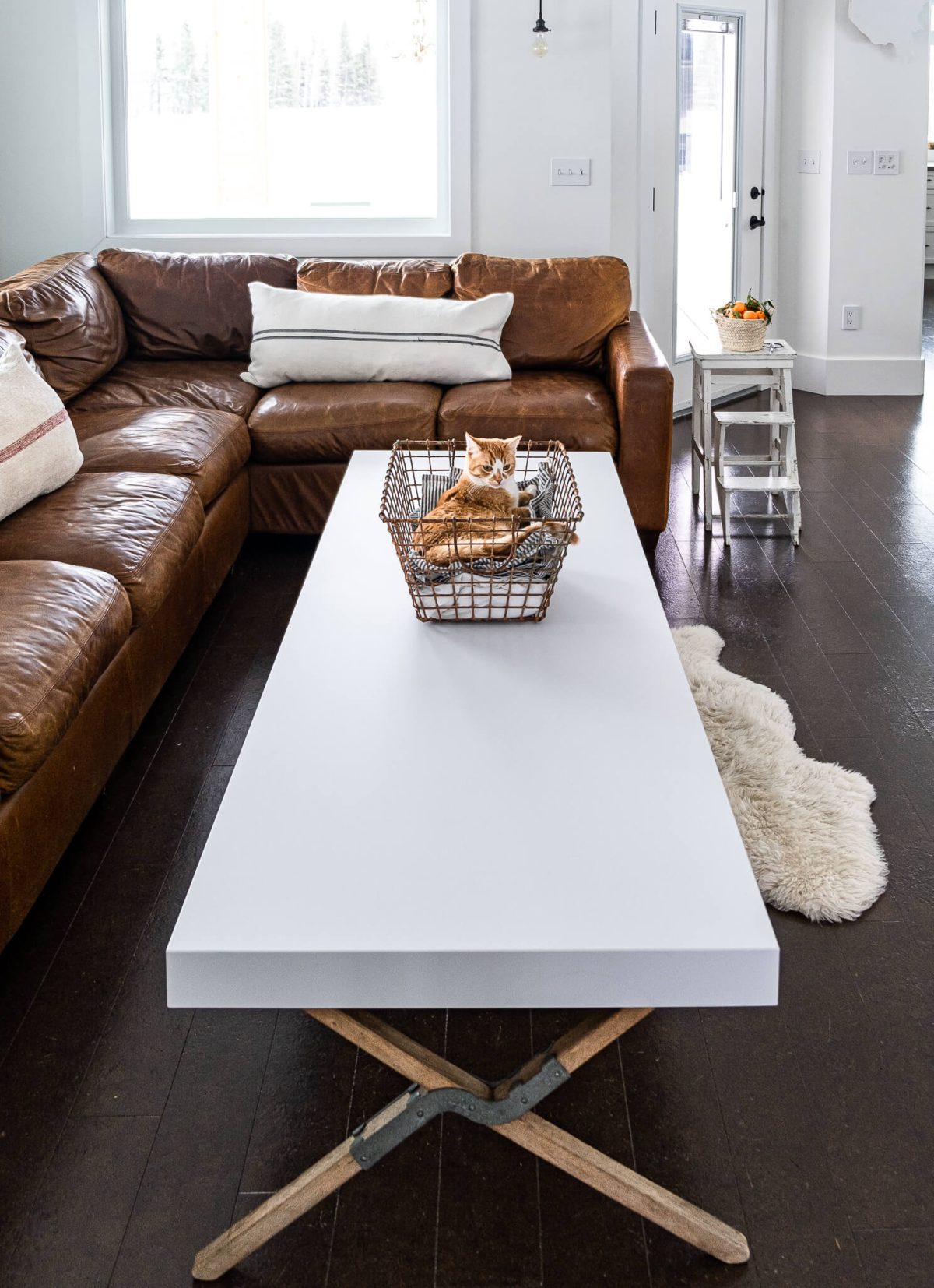 Rectangle Coffee Table Quartz top coffee table