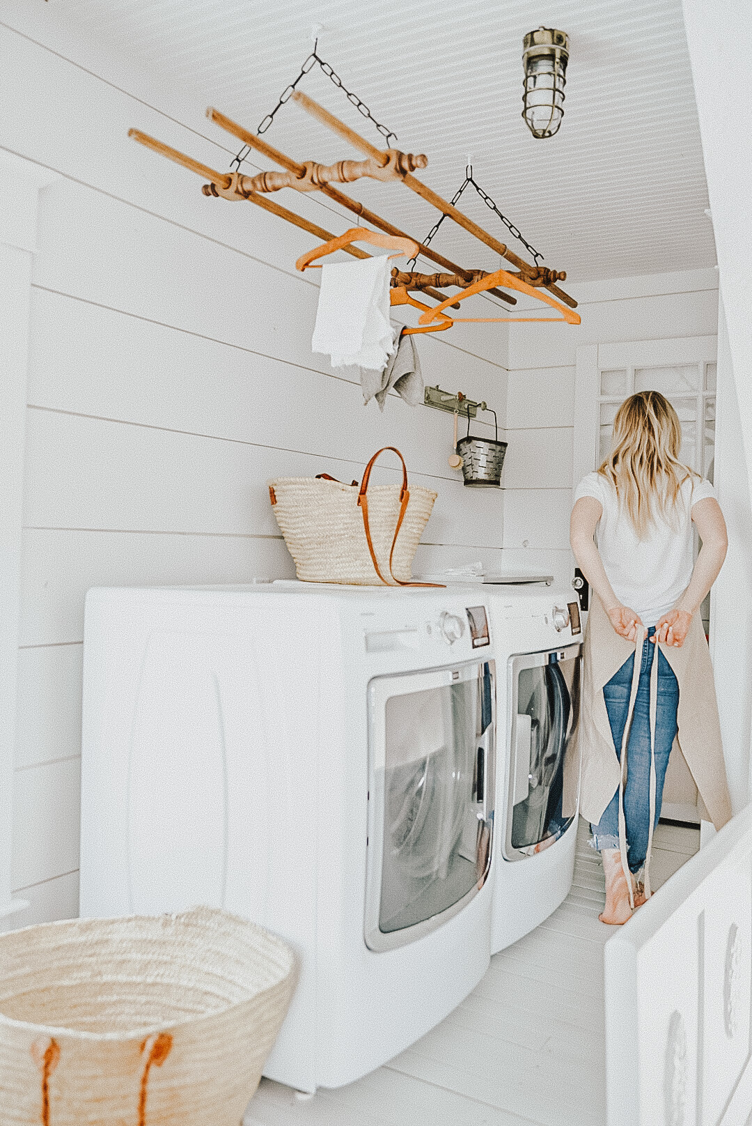 Washer and Dryer Topper, Laundry Room Organization, Farmhouse