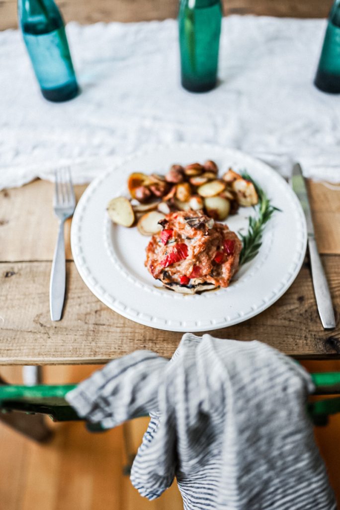 stuffed and baked portobello mushrooms