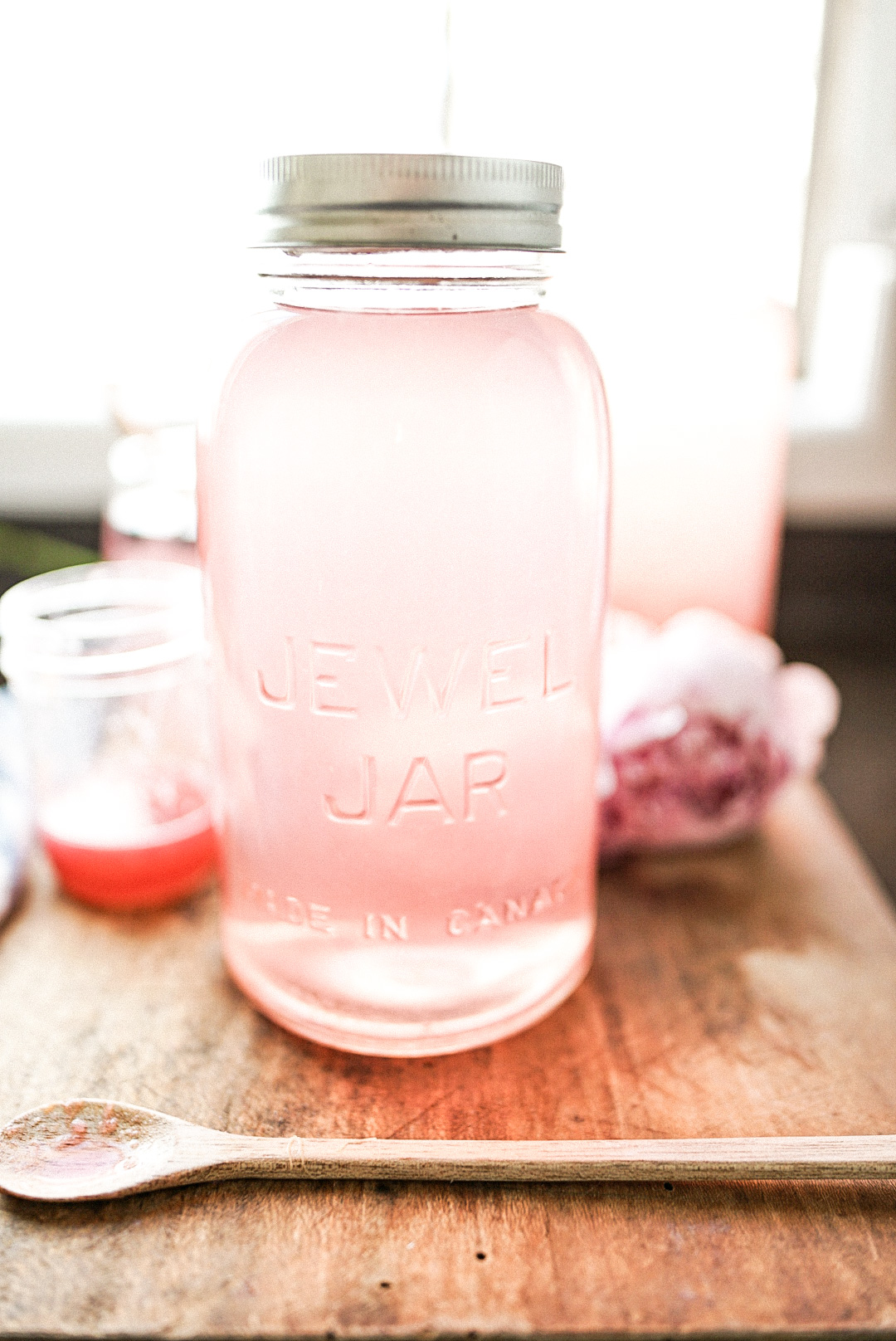 rhubarb juice mason jar rhubarb juice in large mason jar for storage