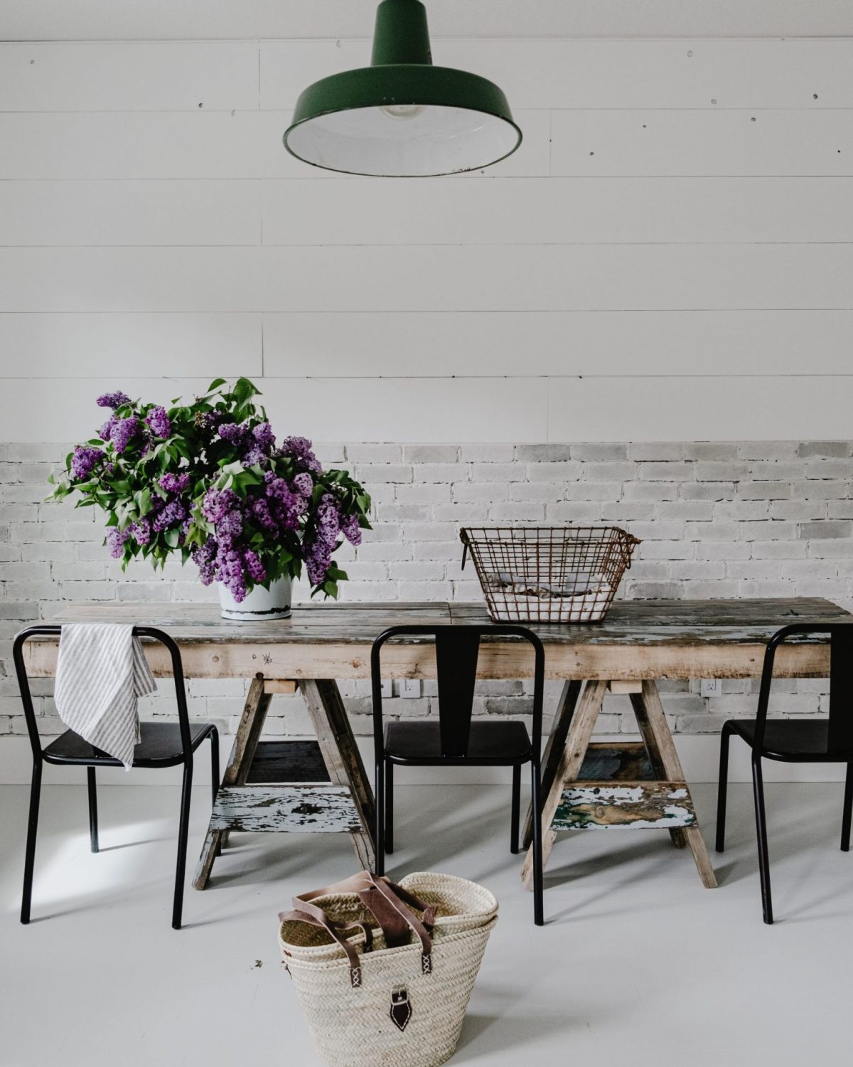 Sawhorse BAse Dinning Table