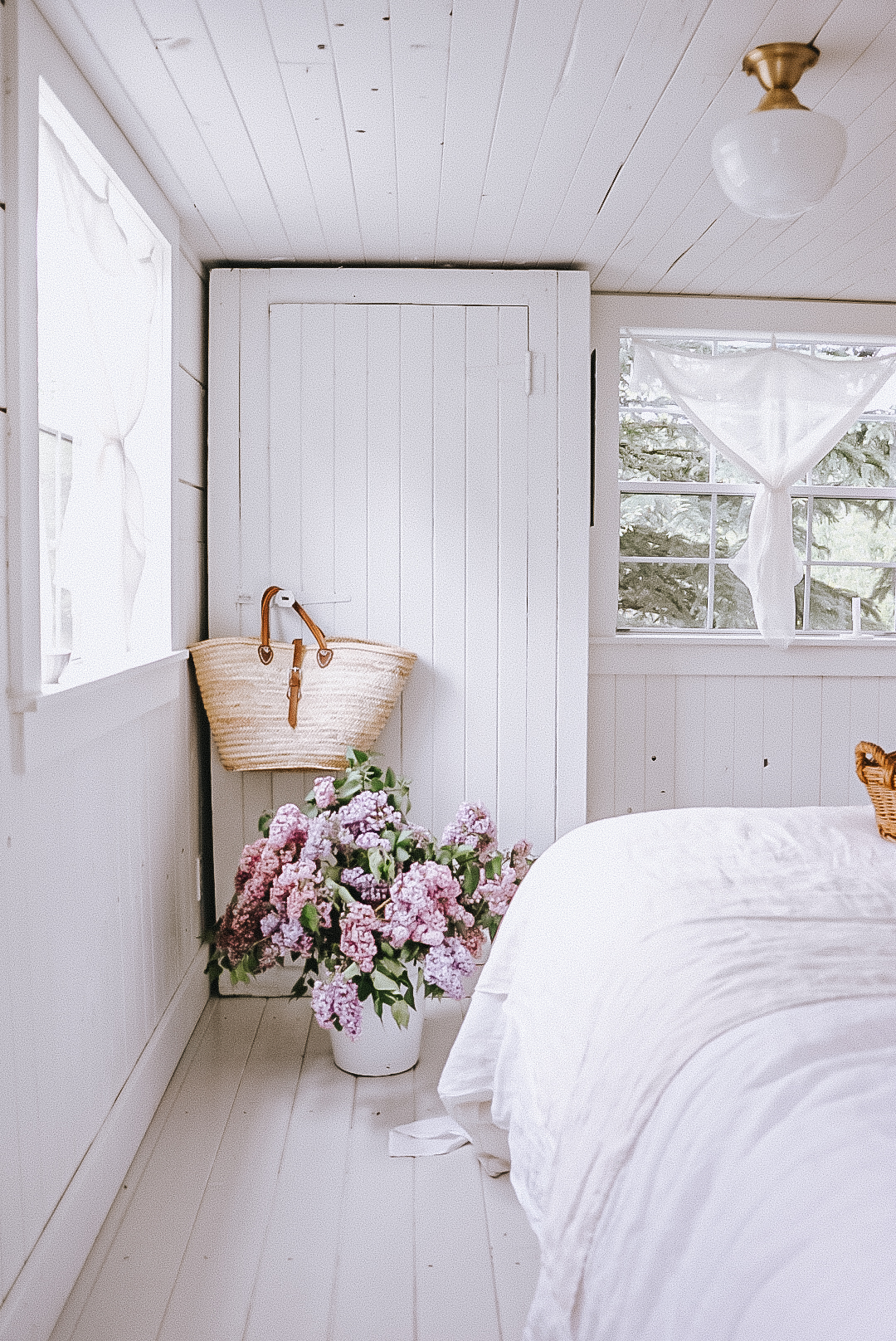master bedroom in the tiny home