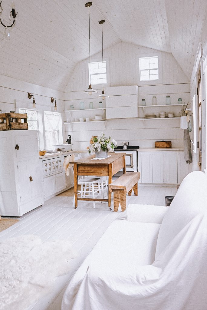 kitchen view of the tiny house