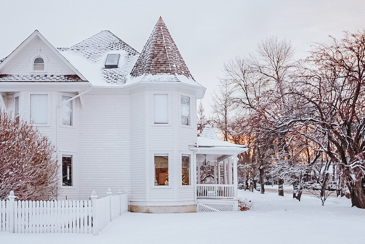 victorian house painted in oxford white by benjamin moore on the exterior