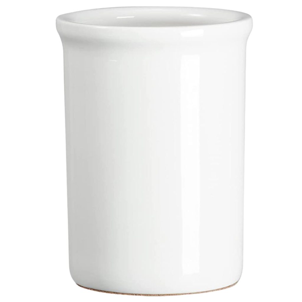 white ceramic crock