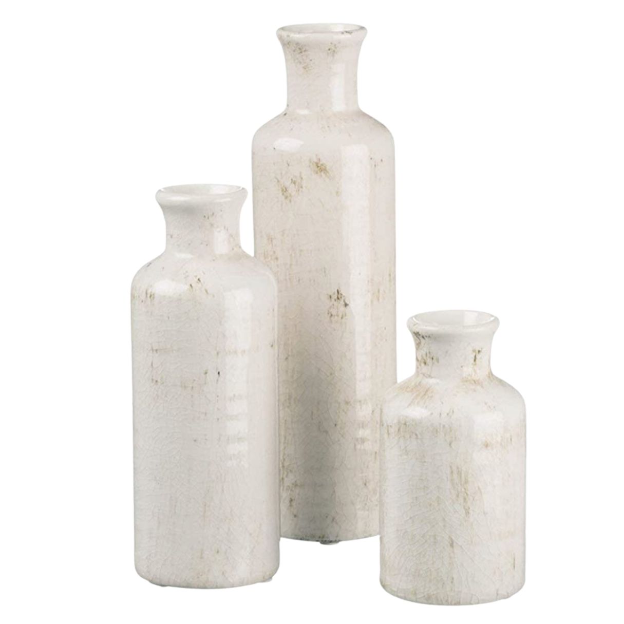 simple white ceramic vases