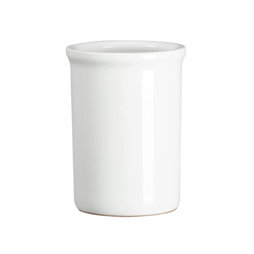 white ceramic crock