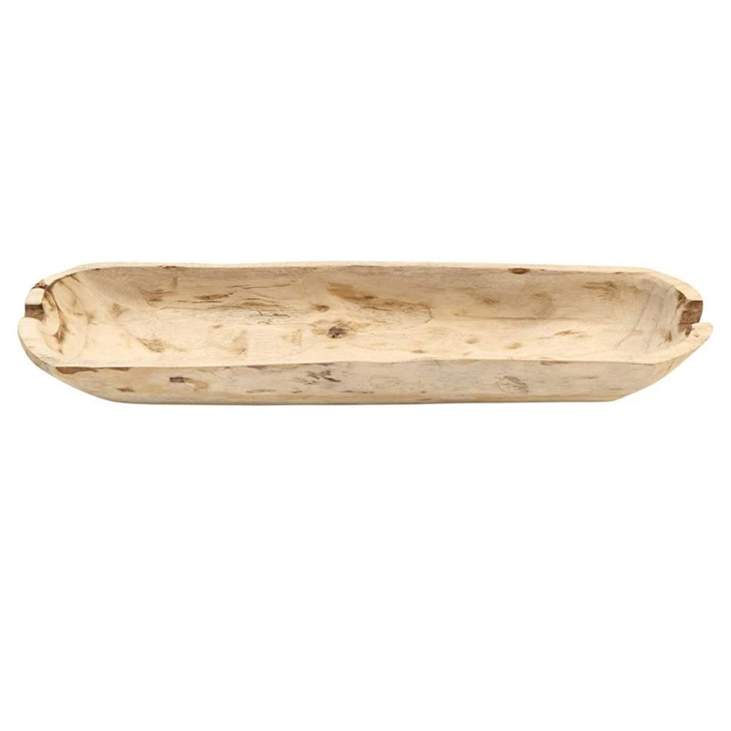 wooden dough bowl