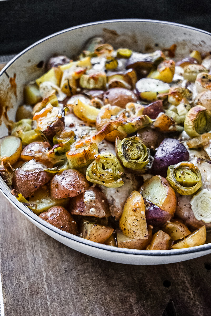 braised leek chicken
