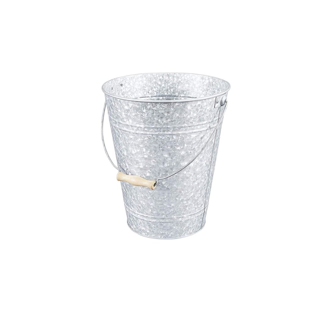 farmhouse galvanized bucket
