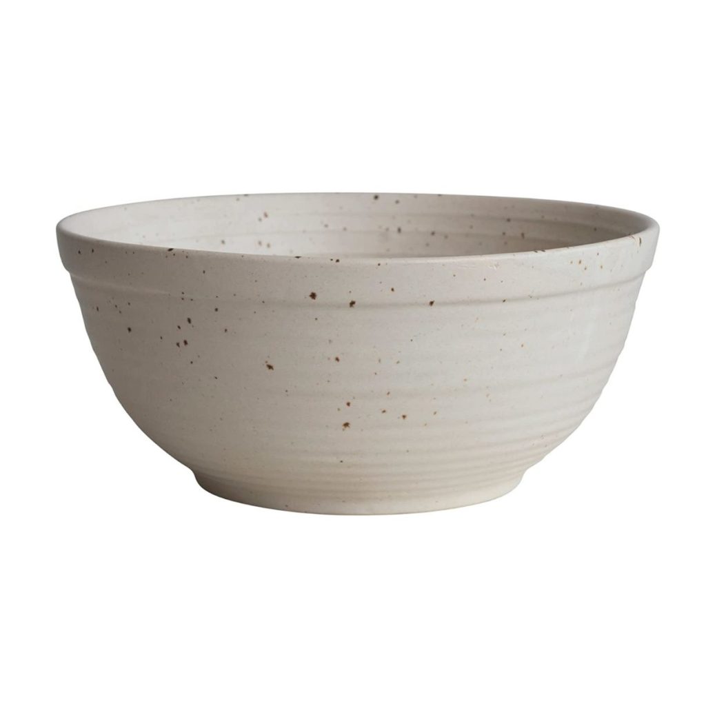 white stoneware bowl