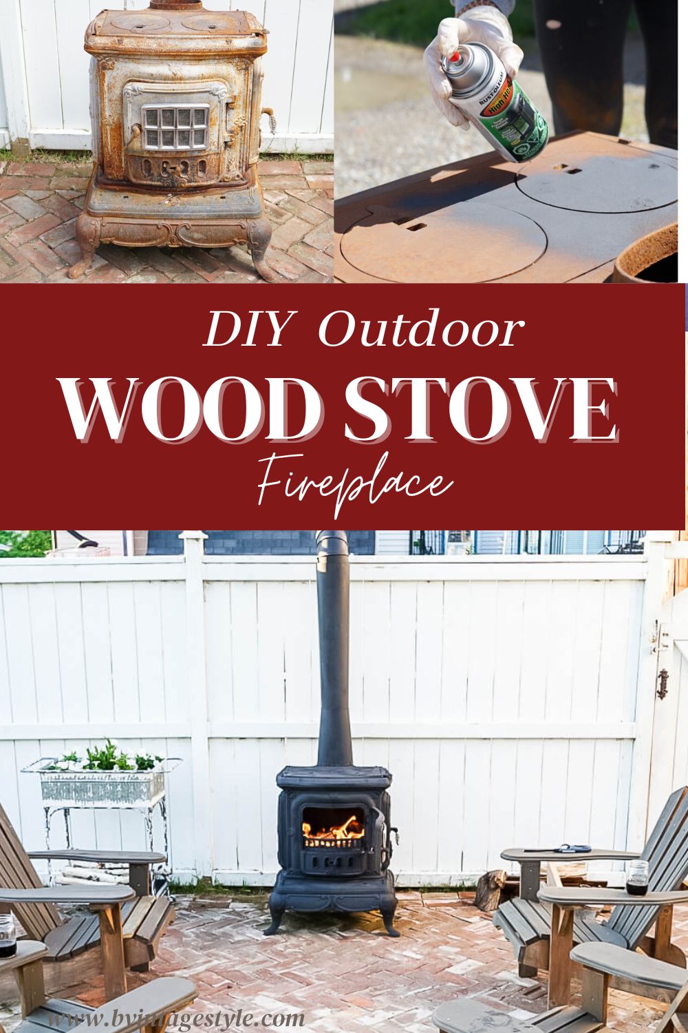 Wood stove with beautiful oven made of a mixture of cement clay and red  bricks 