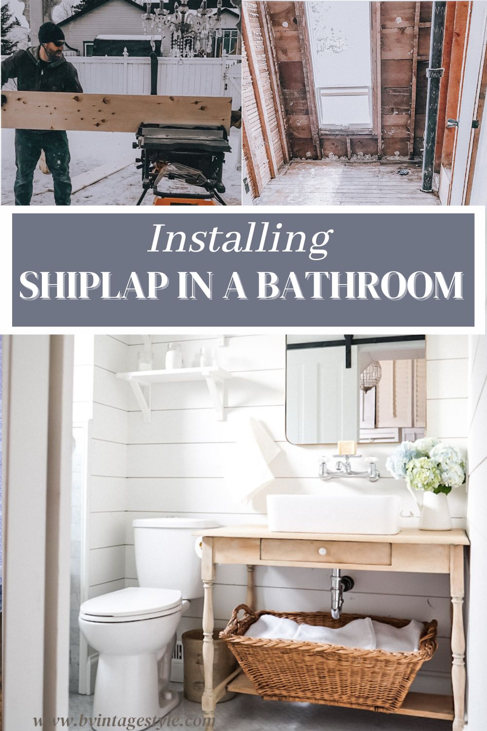 Shiplap Bathroom Ideas (Install Guide) | B Vintage Style