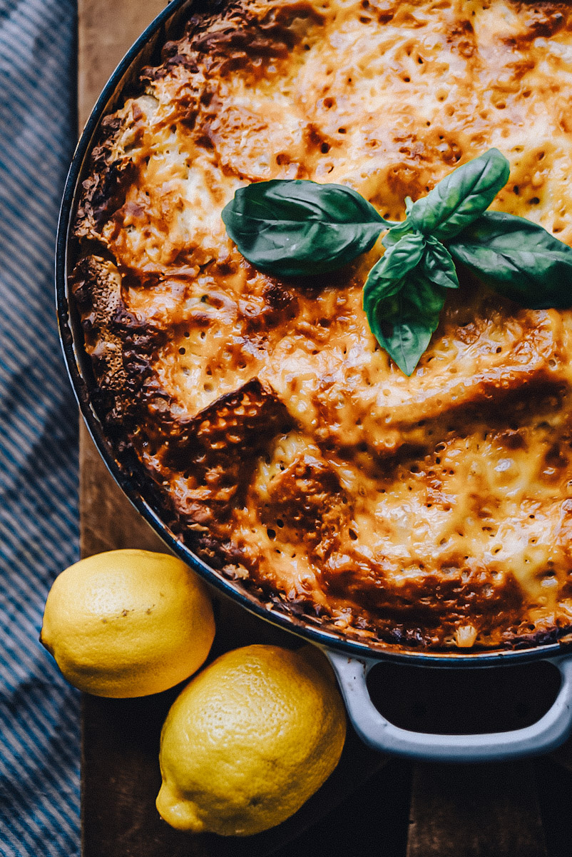 Béchamel Lasagna With Italian Sweet Sausage and Swiss Chard
