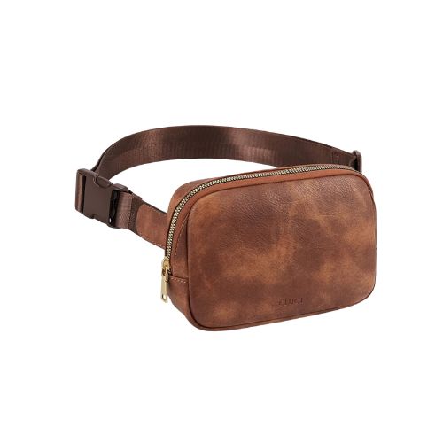 Brown leather cross body bag.