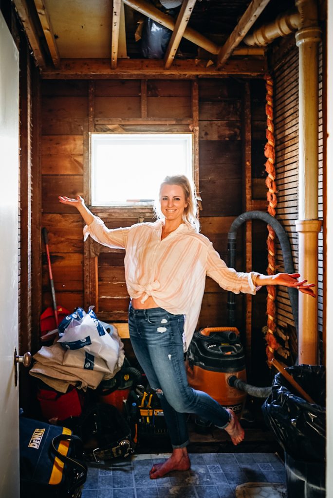 Deborah with B Vintage Style renovating a kitchen remodel.