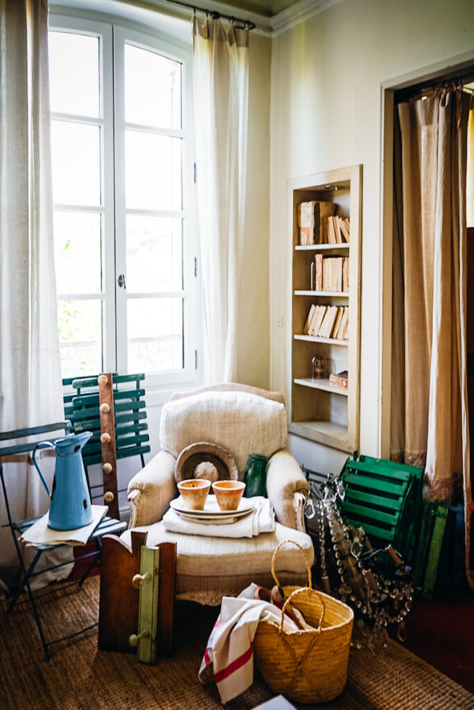 Beautiful antiques about to be shipped back to North America from Provence. 